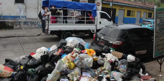 Trash problem in El Salvador