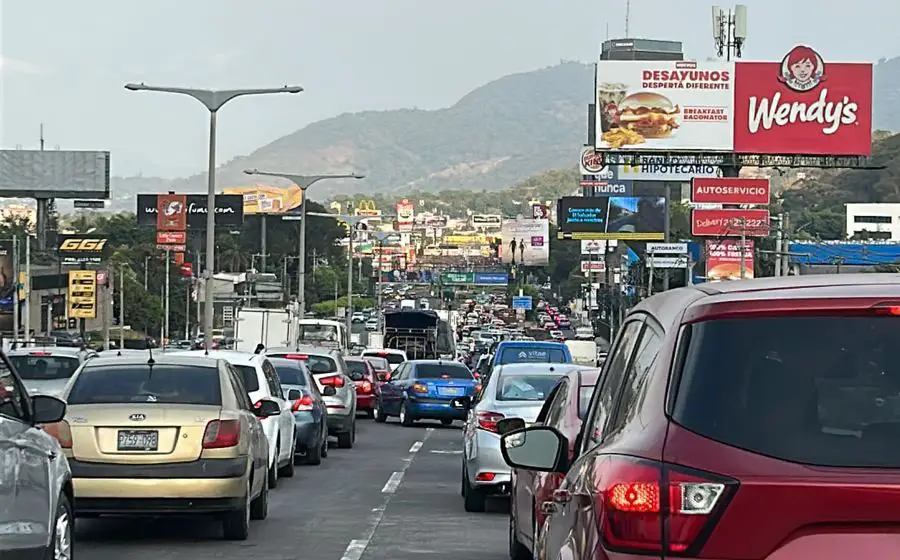 Traffic in San Salvador El Salvador Capital city