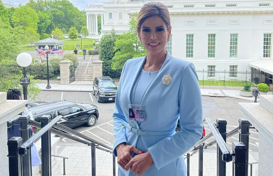Milena Mayorga at the White House.