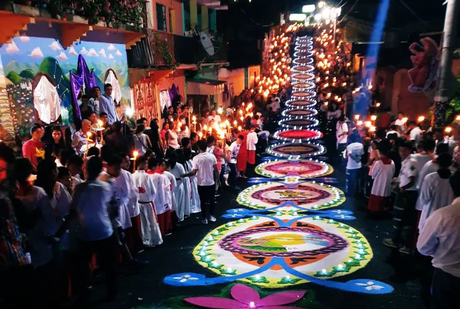 Sensuntepeque Holy Friday Street carpet.