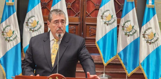 Guatemalan President Bernardo Arevalo