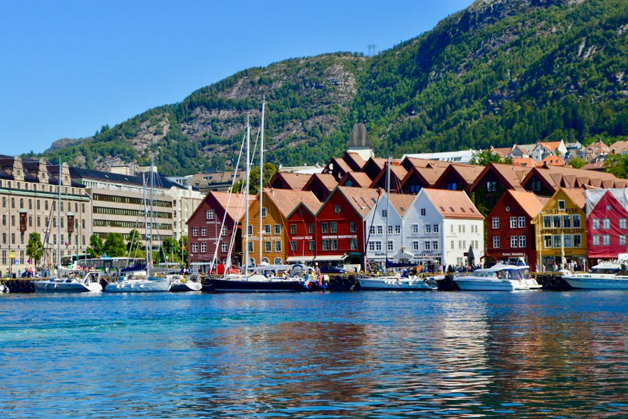 Glistening Harbor of Oslo and the Hanseatic Wood of Bergen Bryggen